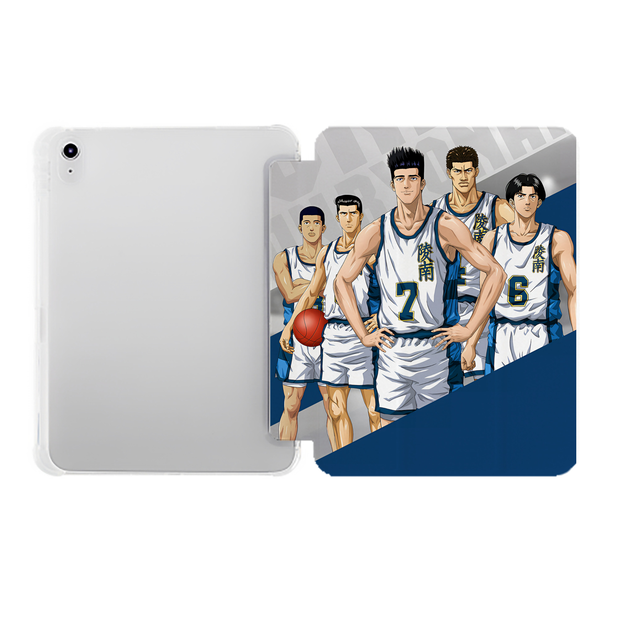 （画像用） SLAM DUNK／スラムダンク IPad ケース ペン収納付き 三つ折りスタンド PUレザー×シリコン 対応機種9.5/10.5/10.9インチ